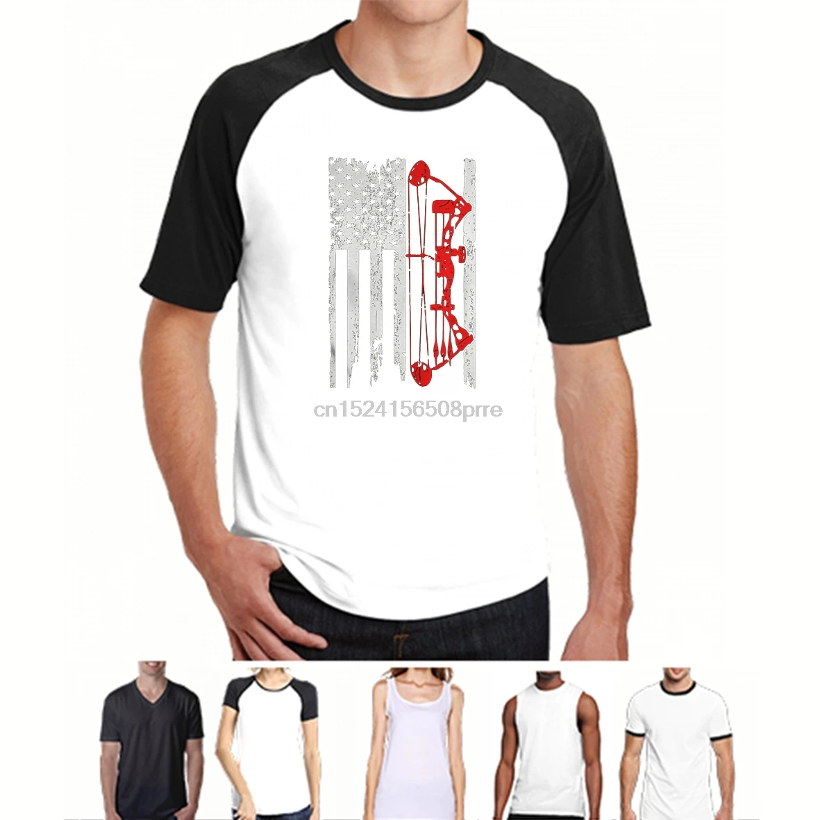 

Funny Men t shirt Women novelty tshirt Archery USA Flag Pridecool T-Shirt