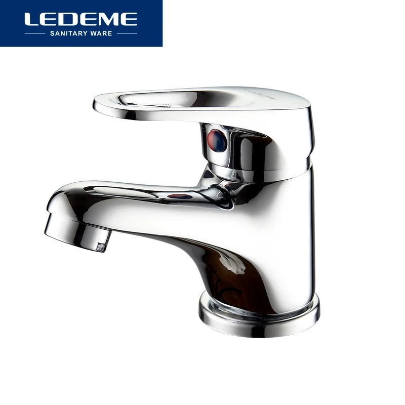 Billige LEDEME Becken Armaturen Basin Wasserhahn Mischbatterie Finish Messing Schiff Stilvolle Waschbecken Wasser Chrom Moderne Wasserfall Armaturen L1013