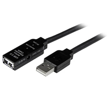 

StarTech.com 25m USB 2.0 Active Extension Cable - M/F, 25 m, USB A, USB A, 2.0, Male/Female, Black