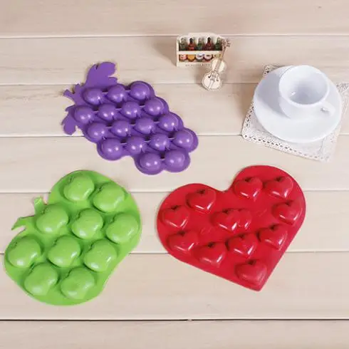 

Apple grape heart Mold Silicone Ice chocolate Maker Mould Bar Party Drink Ice Tray Pineapple Shape Ice Cube Freeze Mold