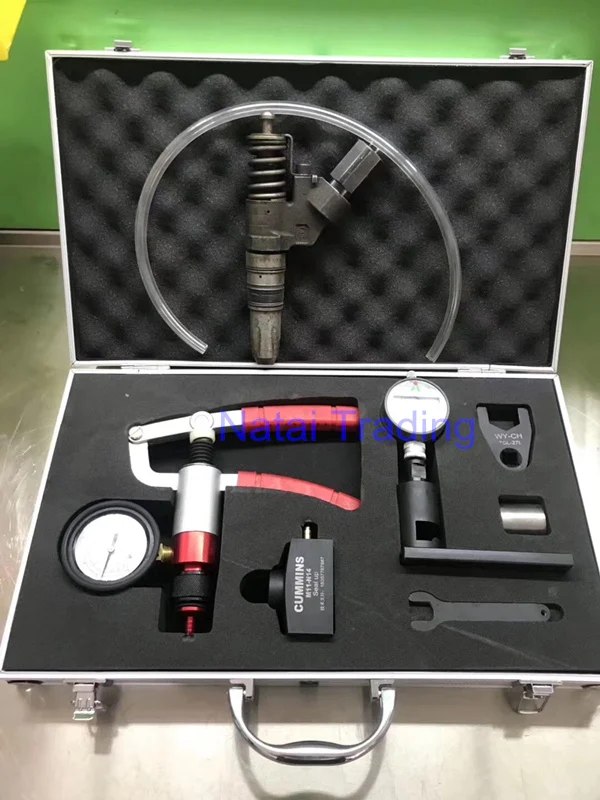 

common rail valve sealing testing tool kit for Cummins M11 EUI, diesel injector solenoid valve measuring tool, injector repair