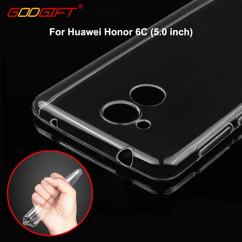 GodGift чехол для Huawei Honor 6C роскошный Прозрачный ударопрочный силиконовый 6 C чехлы