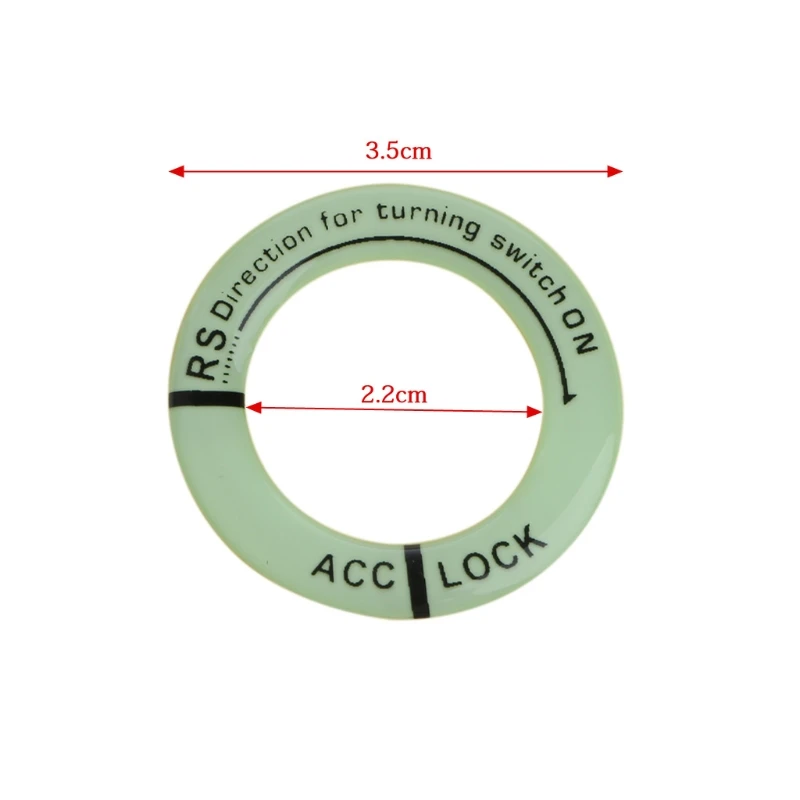 Автомобильный светящийся ключ кольцо Отверстие наклейка люминесцентный переключатель зажигания Крышка мотоцикла Наклейка