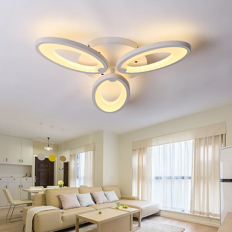 

Acrylic Chandelier Modern LED For Bedroom Living Room Iron Creative Art Deco lustre lamparas colgantes