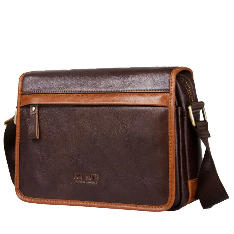 

ETONTECK Men's Shouder Bag Genuine Leather Men Crossbody Bags Plaid Small Male Messenger Bags 2018 Mini Leather Handbags Bolso