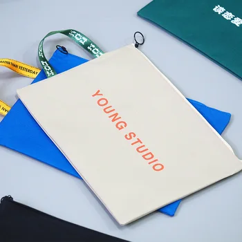 

1pcs Korean version of the literary small fresh student file bag tote bag Spviga Business School Oxford Brass chain bag