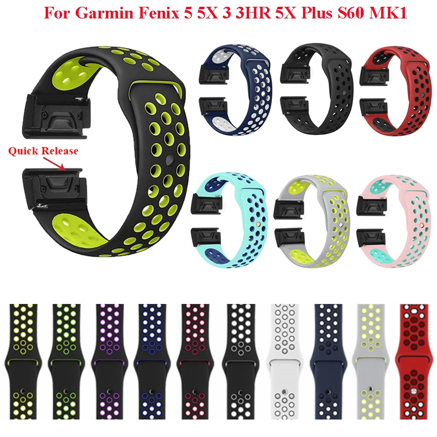 22 26 мм силиконовый ремешок для наручных часов легко подходит Garmin Fenix 3 3HR/Fenix 5X/Fenix 5X
