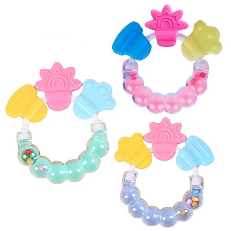 Nice Infant Teething Ring Baby Rattles Biting Toy Kid Cute Toy Baby