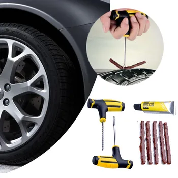 

Car Tire Repair Tool Tubeless Tyre Tire Puncture Repair Plug Repairing Kit Needle Patch Fix Tool Car Accessories #611