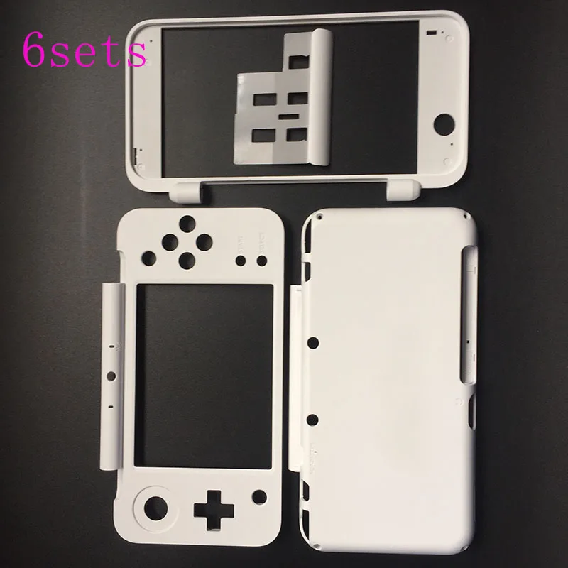 

6PCS 3 in 1 White Replacement Plastic Housing Shell Case Cover Plate Set for New Nintendo 2DS XL 2DS LL