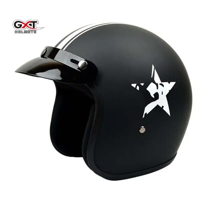 Włókna wzmocnione tworzywa sztuczne GXT retro bezpieczeństwa 2020 nowy Brand NEW Vintage kask motocyklowy otwarta twarz