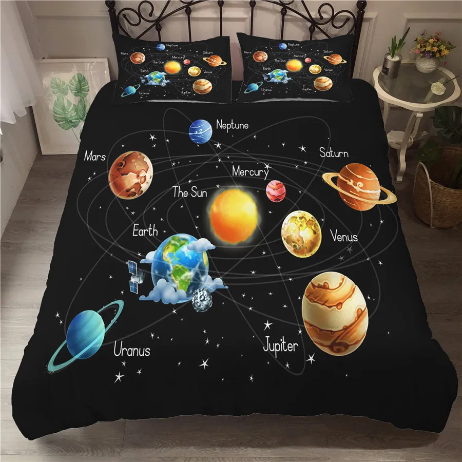 

A Bedding Set 3D Printed Duvet Cover Bed Set Space astronaut Home Textiles for Adults Bedclothes with Pillowcase #ETTK07