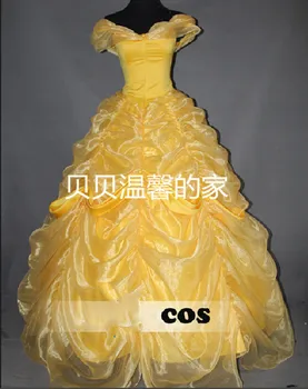 

adult women belle big gown wedding dress princess belle dress beauty and the beast adult belle princess dress yellow belle dress