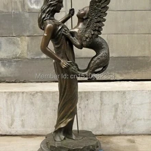 1" Греческая мифология ню Бронзовый Мраморный крыло Грифон понимание Афина belle statu