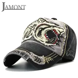 JAMONT вышивка Trucker Hat Акула хлопок Бейсбол Кепки s Цвет соответствующие Snapback Шапки Спорт на открытом воздухе Кепки s Casquette Hat bone кепки