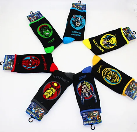 

12pcs Superman cartoon socks new Avengers Union socks personalized hero socks Batman cotton socks