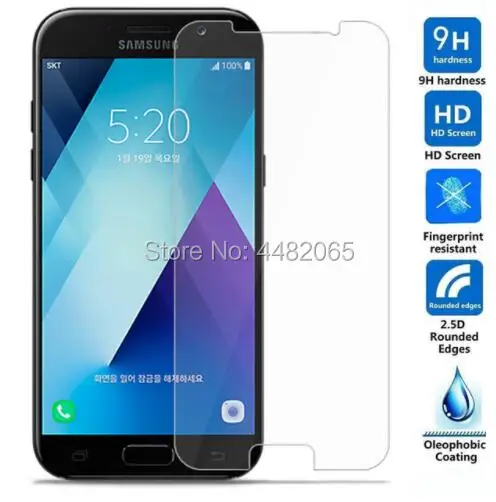 

For Samsung Galaxy A5 2017 Tempered Glass 9H Front Guard Protective Film LCD Screen Protector For A520F A520 Saver Shield