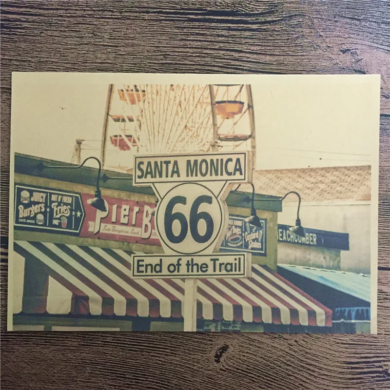 New Arrival Rmcb 055 Vintage Home Decor Poster Santa Monica