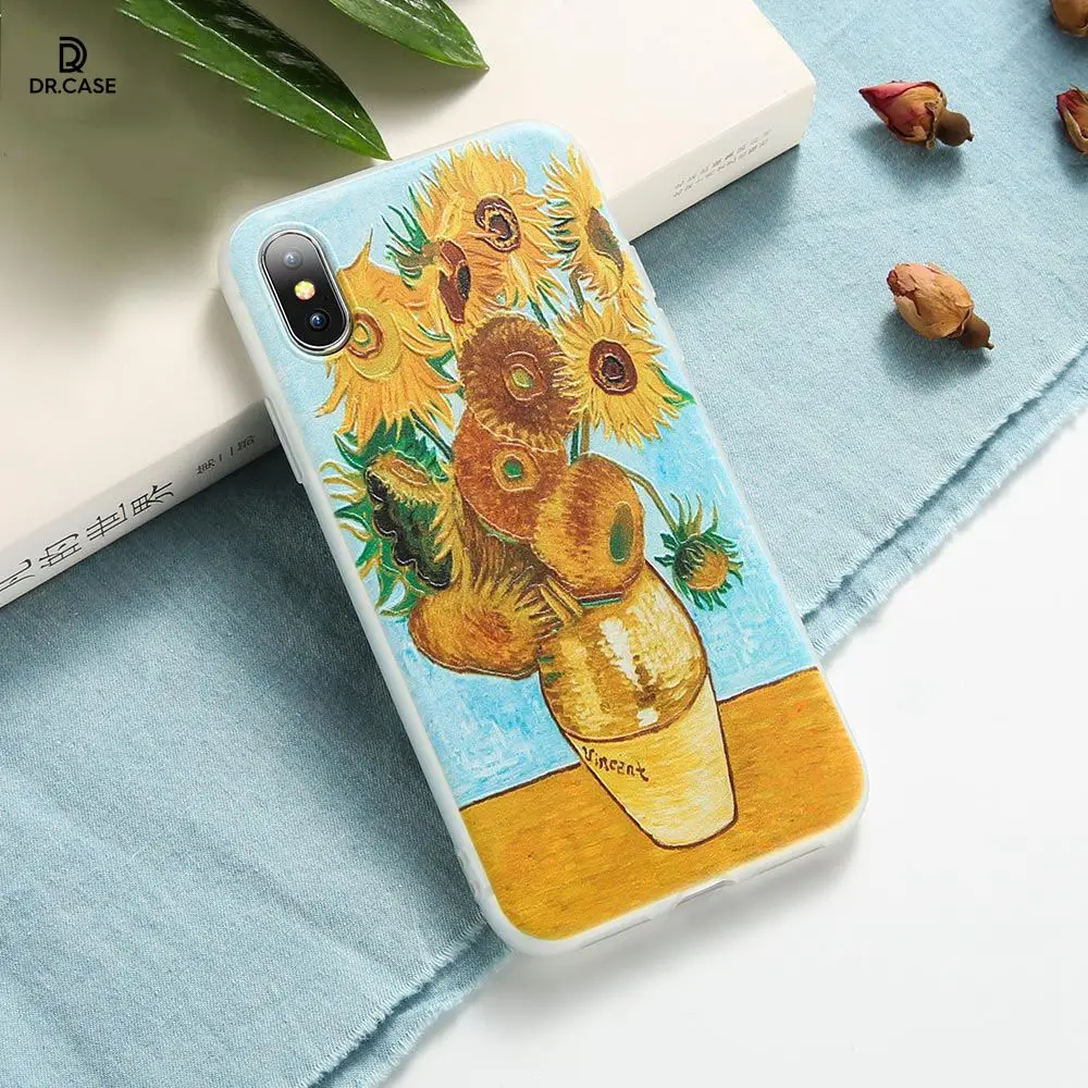DR. Чехол для масляной живописи Чехлы iPhone X XS XR MAX 6 S 7 8 Plus Van Gogh Звездная ночь