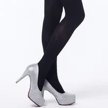 Hot Fashional Spring Autumn Tights 300 Denier Pattern Jacquard Velvet Pantyhose Floral and Plaid High Elasticity