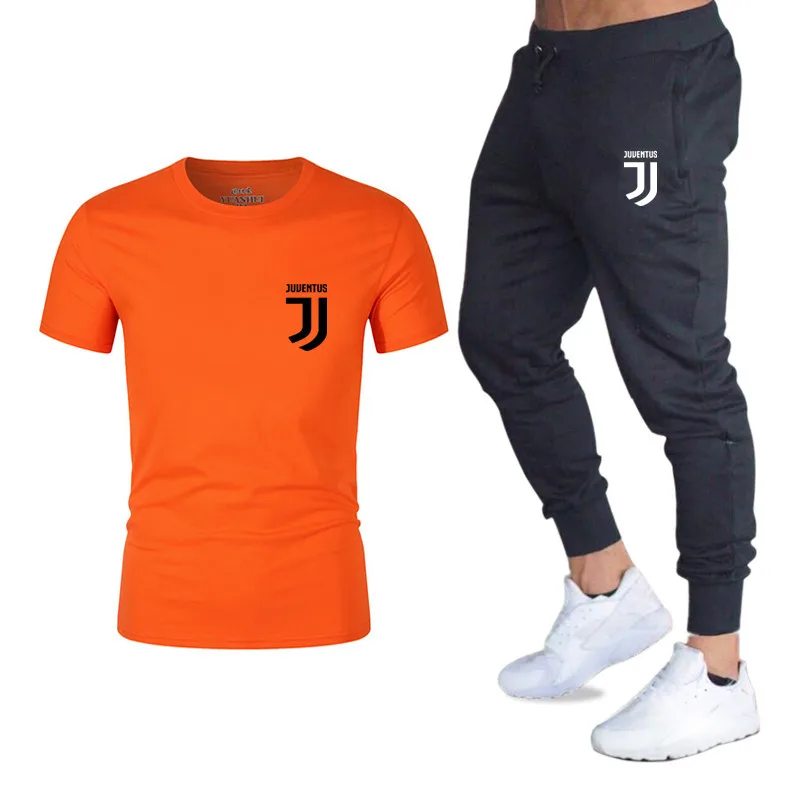 Quality Men's Sets T Shirts+pants men Brand clothing Two piece suit tracksuit Fashion Casual Tshirts Gyms Workout suit
