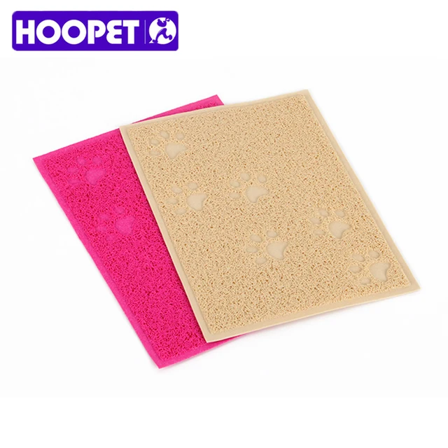 Hoopet Pet Dog Cat Food Mat Feeding Bowl Pad PVC Elastic Fiber Cat Litter Mat Placemat Easy to Clean Pet Supplies 30x40CM