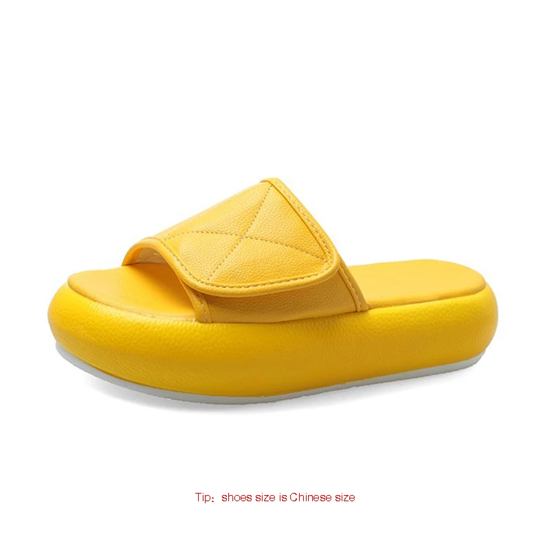 

2019 summer beach sandals thick bottom candy color slippers wome outdoors slippers