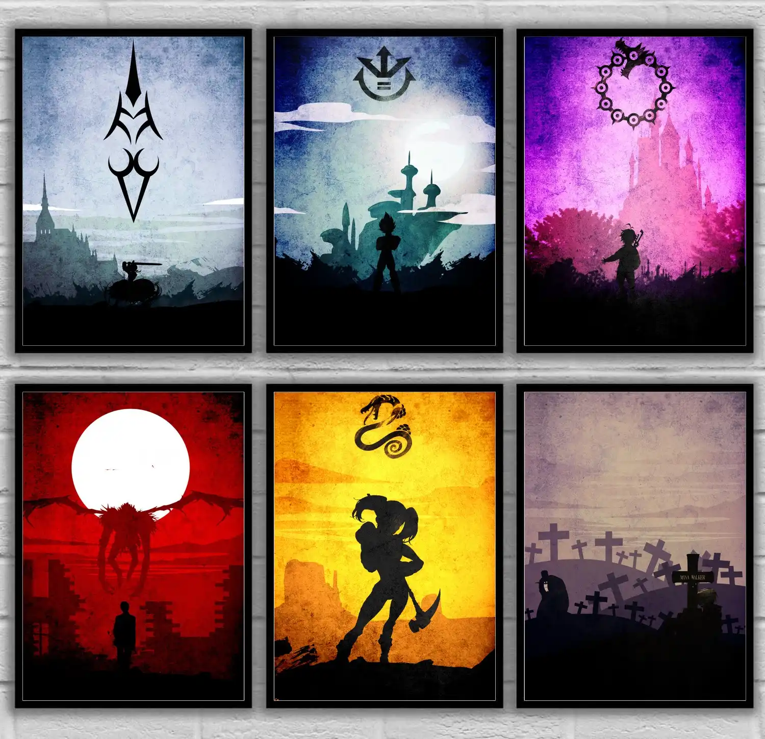 サーベルベジータブルーミニマリストバイオレットmeliodas矢上ダイアン若いアレン ウォーカーゾロvsミホーク日本美術アニメポスター Painting Calligraphy Aliexpress