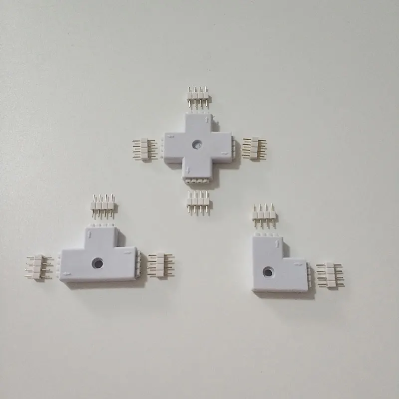 4Pin 5Pin светодиодный разъем с иглами L X T Форма Угловое соединение для RGB RGBW