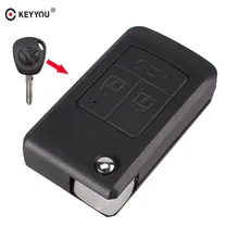 KEYYOU مفتاح سيارة للتحكم عن بعد قابل للطي ، غطاء مفتاح السيارة 20 × 3 أزرار لـ LADA