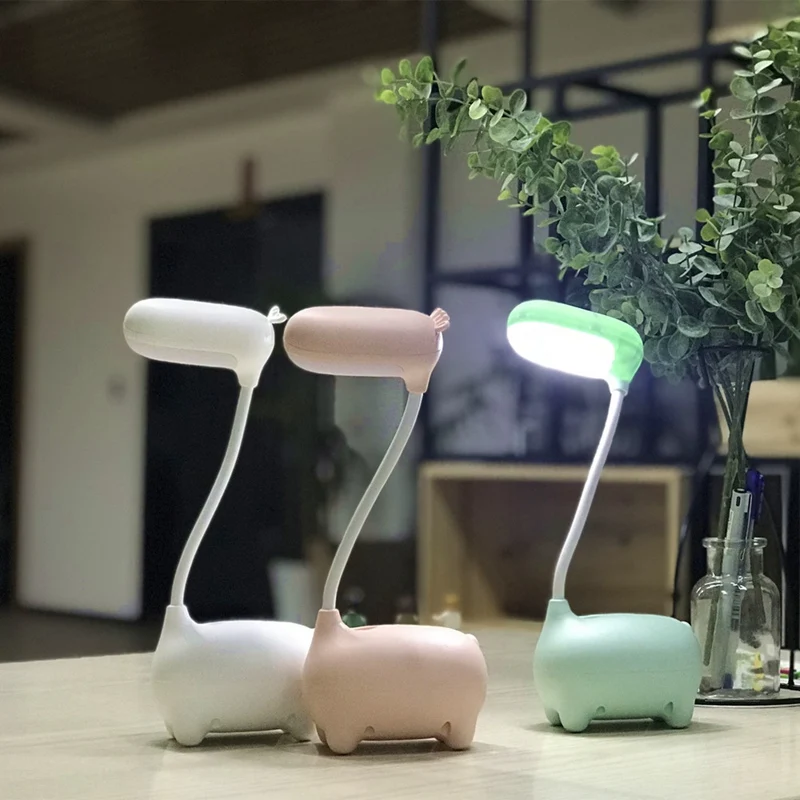 Creative Rechargeble Kids Led Desk Light 3W Cute Animals Lamp Bedroom Study Eyes Protection Light for Children Bedside Light (1)