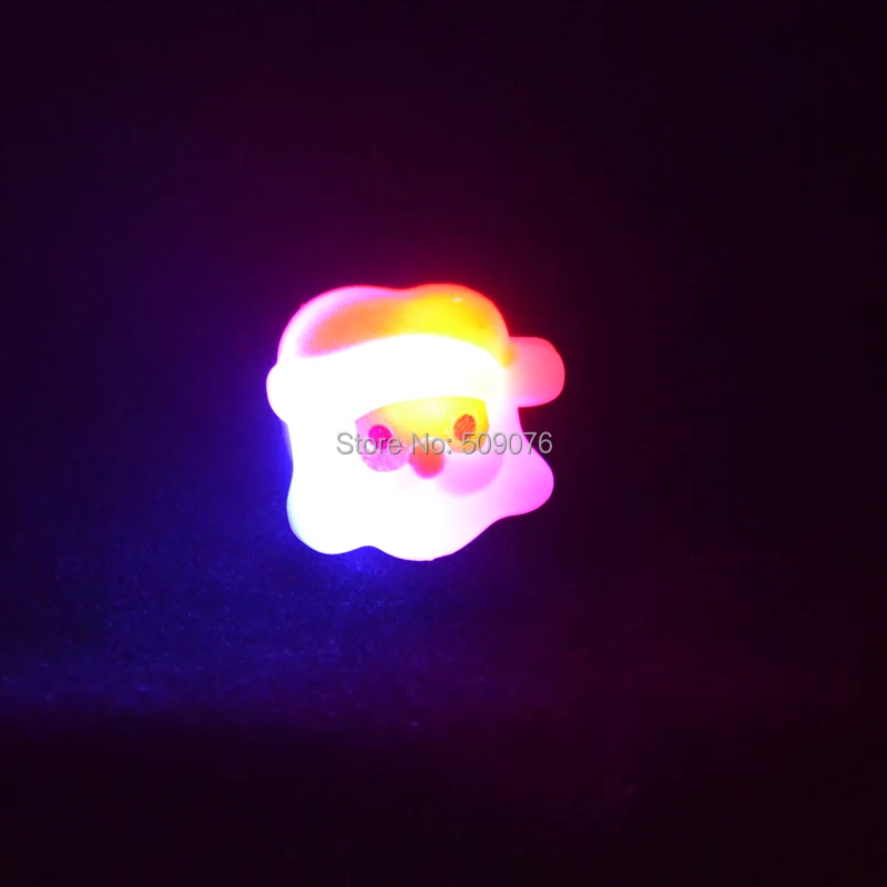 

1152pcs/lot Led Finger Ring flashing finger light Santa Claus LED Light Up Soft Jewelry Ring for Christmas Party Decoration