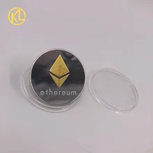 ETH позолоченный/посеребренный с узором эфириум Биткоин рельефный стерео Биткоин цифровая валюта монета физическая памятная бит металл