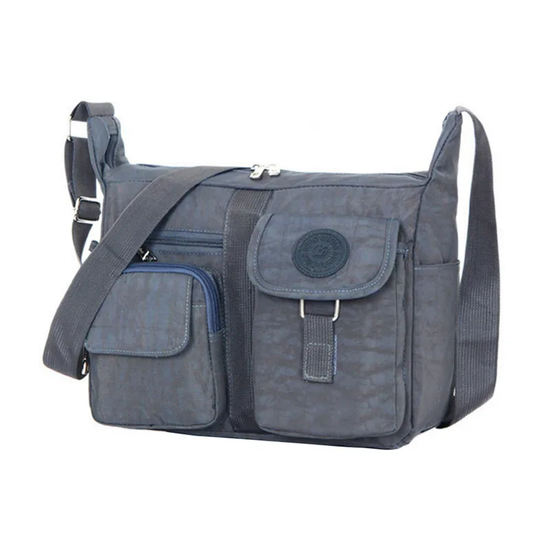 Модные водонепроницаемые нейлоновые женские сумки-мессенджеры винтажные вместительные сумки женские сумки через плечо сумки на плечо повседневные дорожные сумки - Цвет: gray