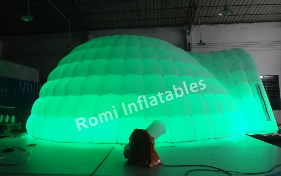 Green LED inflatable tent