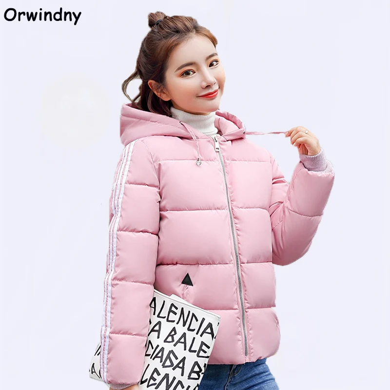 Orwindny 2018 New Student Cute Pink Winter Coat For Girls Casual