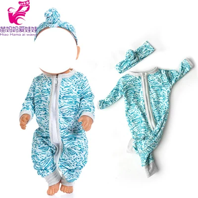 17inch reborn baby Doll clothes pajama set baby doll jumpsuit for 18