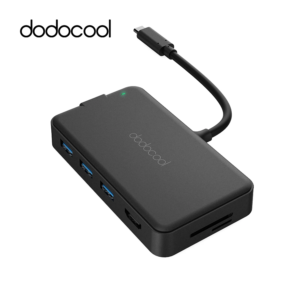 Dodocool 8-в-1 usb-хаб Многофункциональный Тип C USB C концентратор с Тип-C видео в формате 4K HDMI Gigabit Ethernet адаптер для Macbook Pro