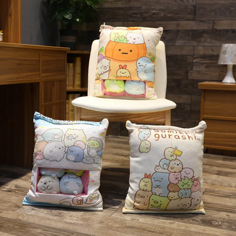 Мягкая плюшевая подушка пудинг Sumikko Gurashi 8 шт. японская анимация мягкая угол био