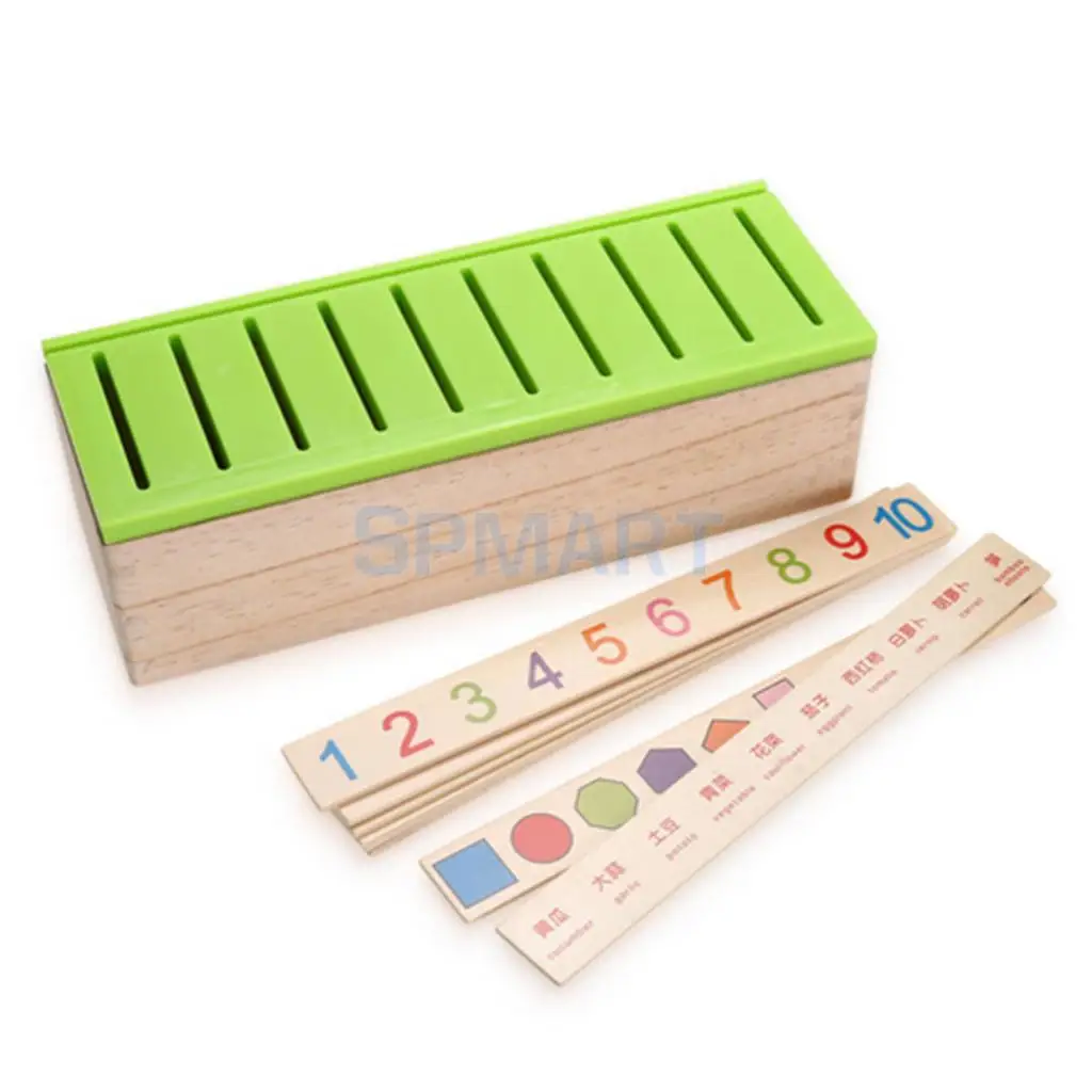 Wooden Classification Toy Box Montessori Kids Pattern Matching Classify Toy