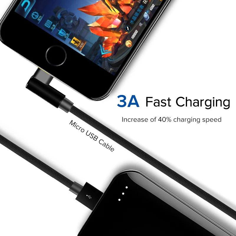 EECPT المصغّر usb كابل 3A سريعة تهمة بيانات سلك سلك Microusb كابل شاحن الهاتف المحمول لالروبوت سامسونج S7 S6 Xiaomi الشرف الحبل