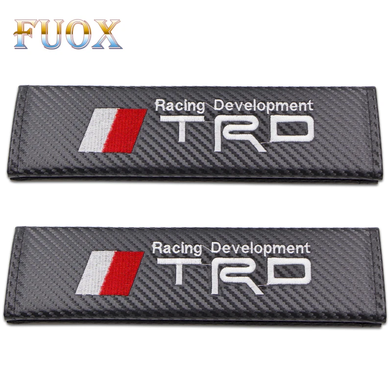 

2PCS Carbon fiber seat belt cover shoulder pad JDM Car styling for TRD for Nissan GTR Teana LIVINA X-TRAIL QASHQAI accessories