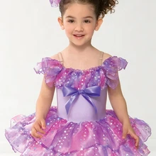 Трико для гимнастики, балетная пачка, новая детская Одежда для танцев, милое платье принцессы, костюм с юбкой-пачкой, шоу