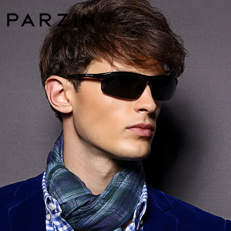 PARZIN, мужские очки, поляризационные солнцезащитные очки для вождения, высокое качество, HD, настоящие поляризационные линзы, солнцезащитные очки, Anti-UV400, аксессуары для глаз
