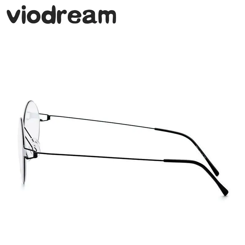 Viodream ретро круглые титановые ультра легкие очки без винта тонкие оправы для