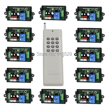 rf wireless remote control light switch 110V220v,12CH Radio for light LED ON OFF 12 Receiver &1 transmitter fixed Code SKU: 5059 rf wireless remote control light switch 110V220v,12CH Radio for light LED ON OFF 12 Receiver &1 transmitter fixed Code SKU: 5059