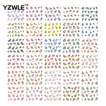 YZWLE Fashion Water Transfer Decals DIY Nail Art Decorations Stickers Tips For Manicure Salon