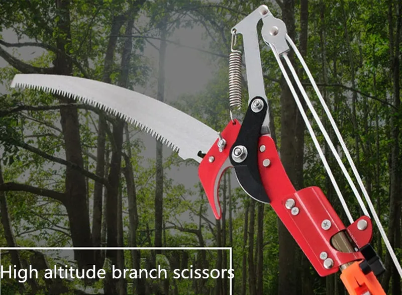 

High branch shear telescopic aerial saw branch scissors(Scissors + saw + rope without rod)