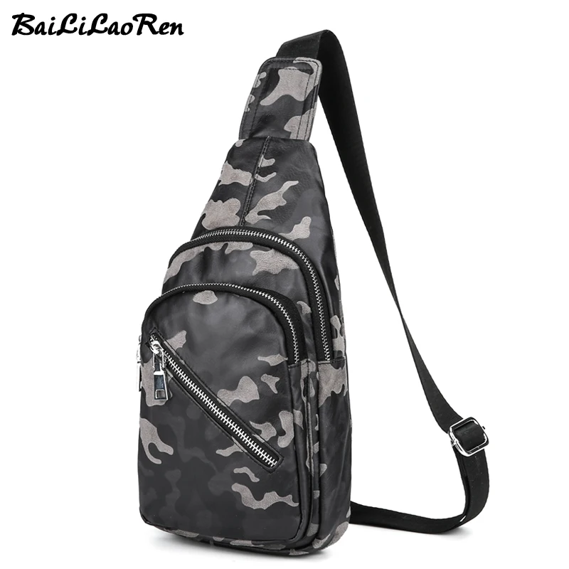 BaiLiLaoRen Brand Men Chest Pack Single Shoulder Strap Pack Bags