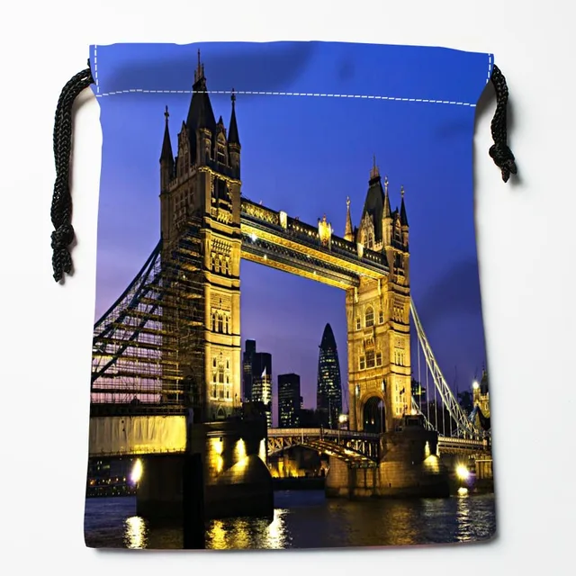 Best London Tower Bridge Drawstring Bags Custom Storage Printed Receive